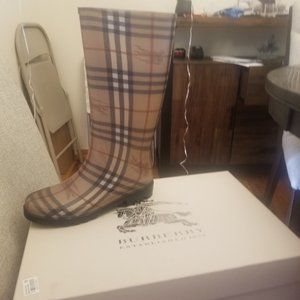 Burberry "Haymarket" Knee height, Rain boot